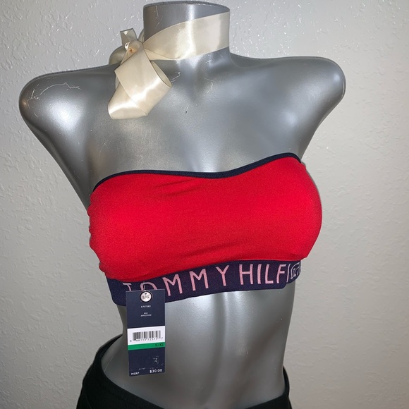 Tommy Hilfiger Other - NWT TOMMY HILFIGER Red Logo Bandeau Bra Large